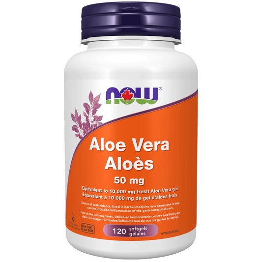 NOW Aloe Vera Concentrate 50mg 120 Softgels - 