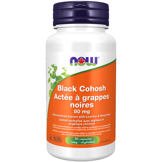NOW Black Cohosh Extract 80mg 90 Veg Capsules - 