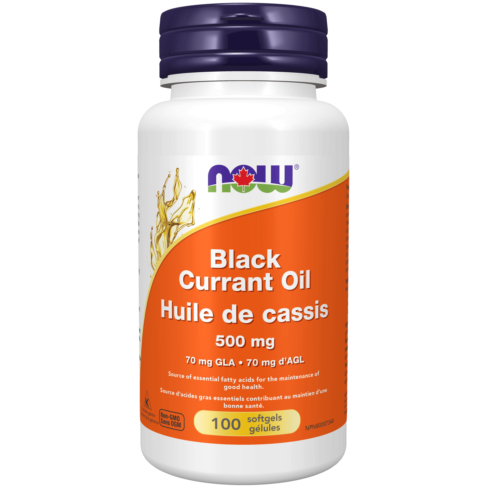 NOW Black Currant Oil 500mg (70mg GLA) 100 Softgels - 