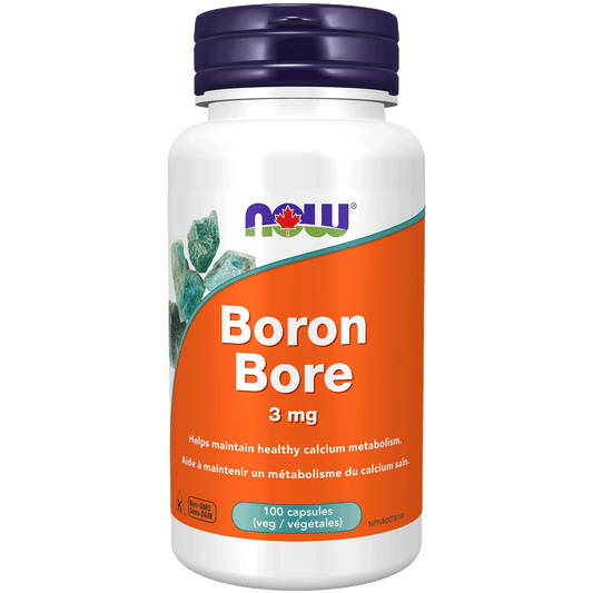 NOW Boron (Glycinate) 3mg 100 Veg Capsules - 