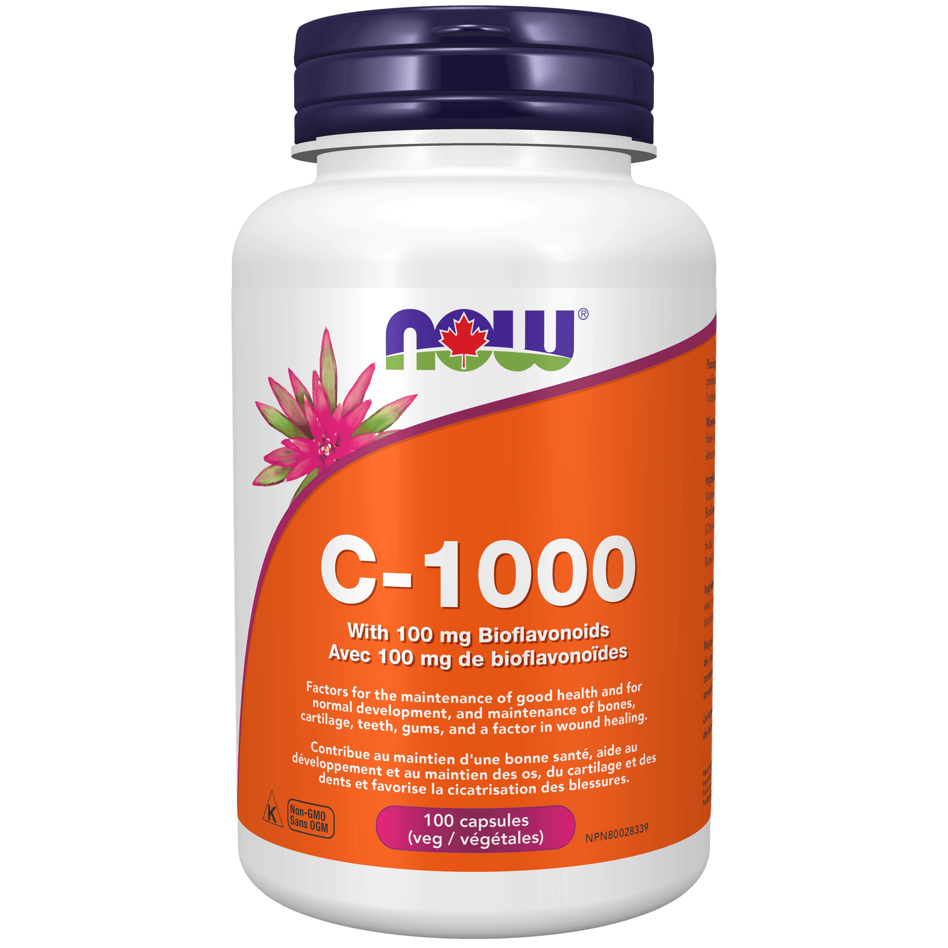 NOW C-1000 with 100mg Bioflavonoids 100 Veg Capsules - 