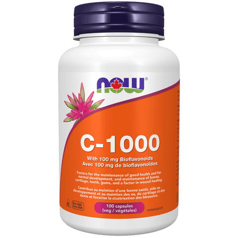 NOW C-1000 with 100mg Bioflavonoids 100 Veg Capsules