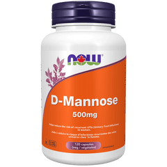 NOW D-Mannose 500mg 120 Veg Capsules