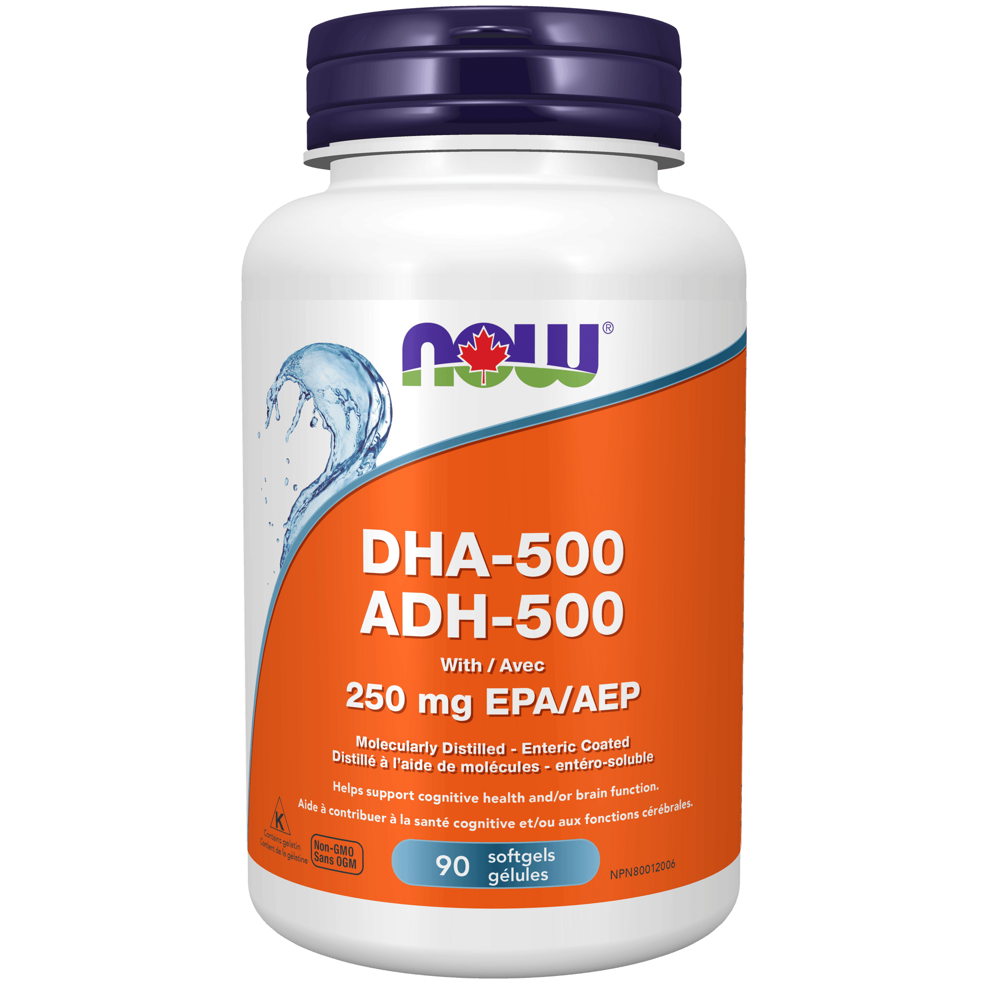 NOW DHA-500 1000mg 90 Softgels - 