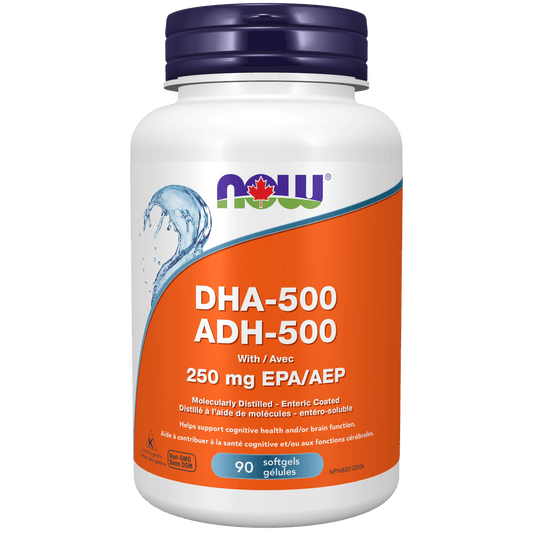 NOW DHA-500 1000mg 90 Softgels - 