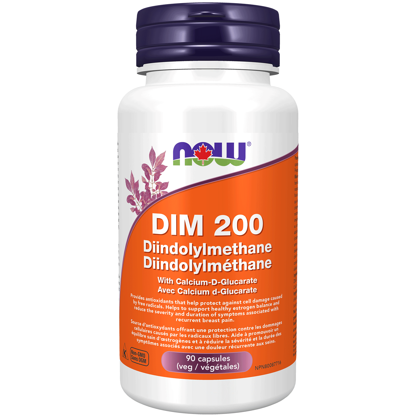 NOW DIM 200mg with Calcium d-Glucarate 90 Veg Capsules - 