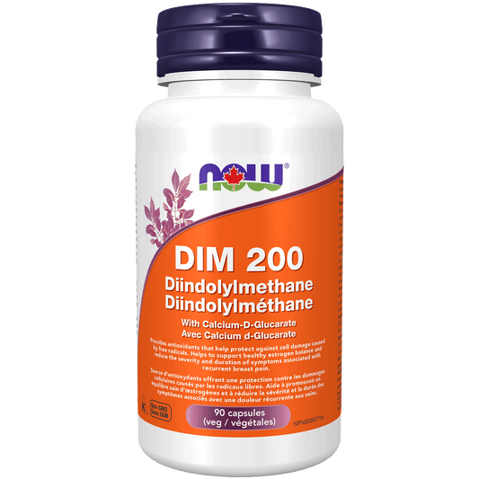 NOW DIM 200mg with Calcium d-Glucarate 90 Veg Capsules - 