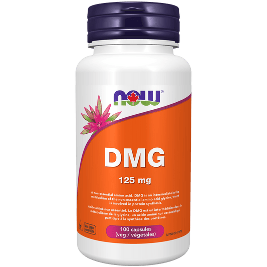 NOW DMG (Dimethylglycine) 125mg 100 Veg Capsules - 