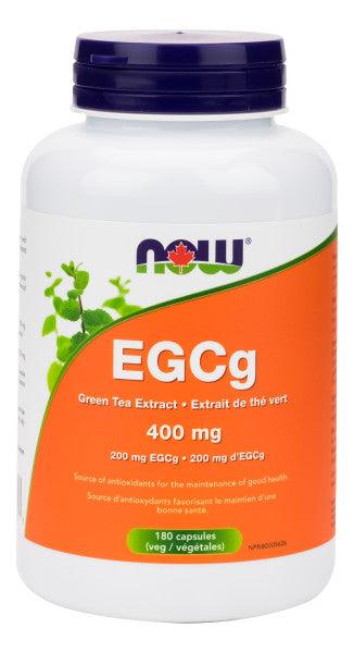 NOW EGCg GreenTea Extract 400mg (EGCg 200mg) 180 Veg Capsules - 