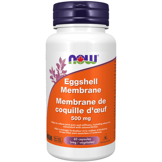 NOW Eggshell Membrane NEM® 500mg 60 Veg Capsules - 