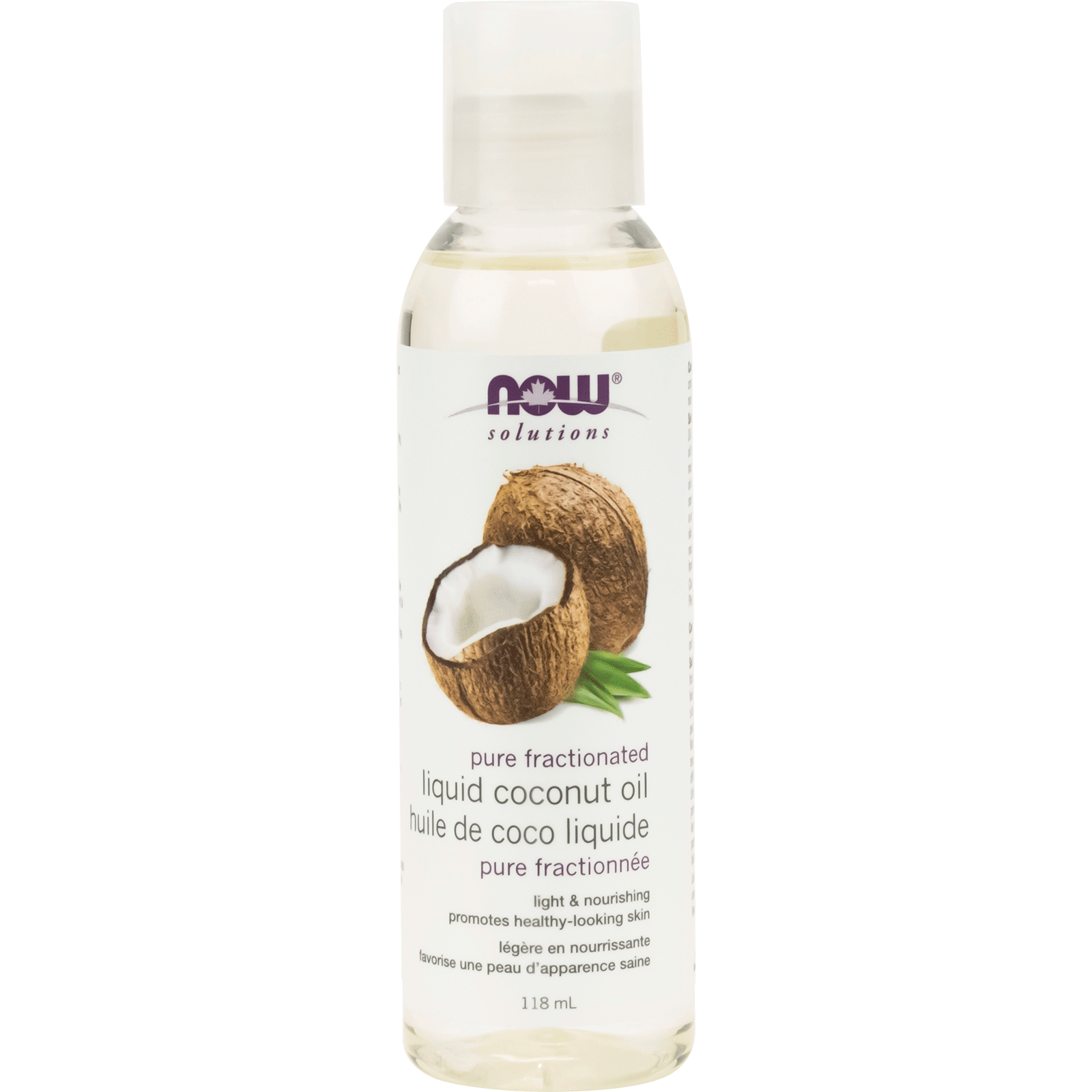 NOW Fractionated Liquid Coconut Oil 118mL - 