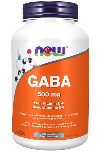 NOW GABA 500mg 200 Veg Capsules - 