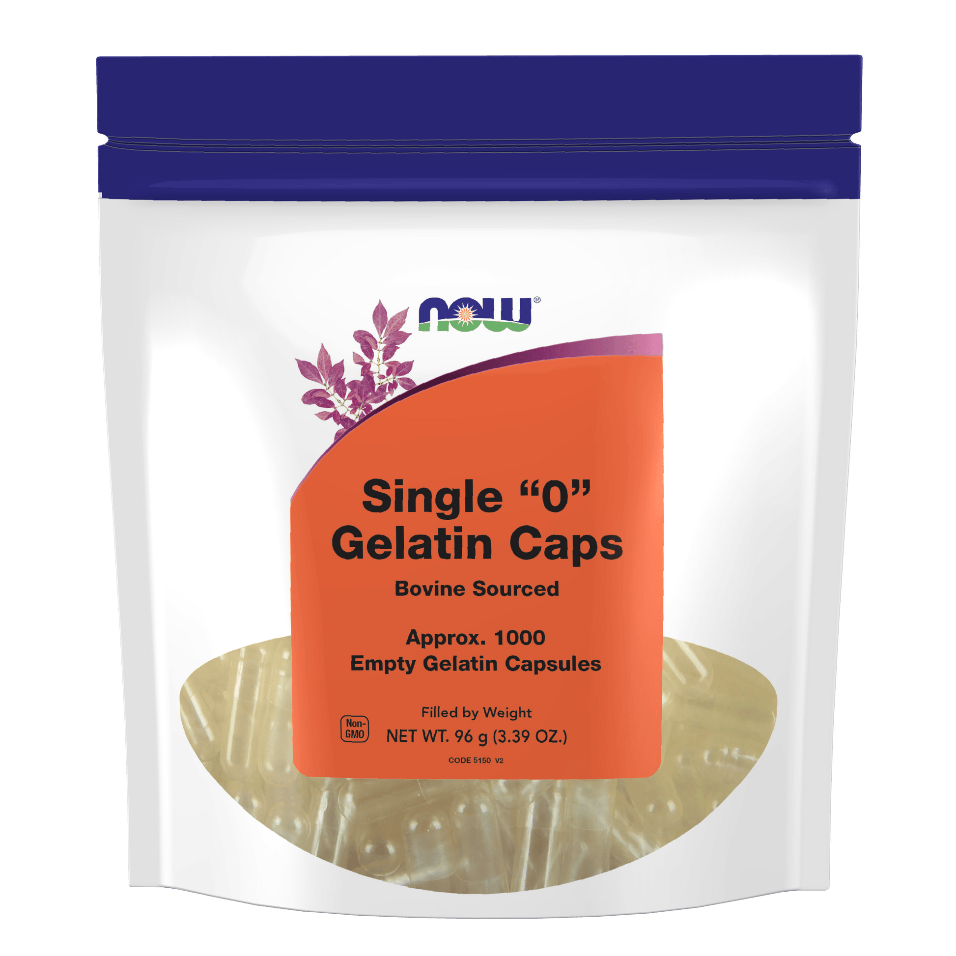 NOW Gelatin Size "0" 1000 Capsules - 