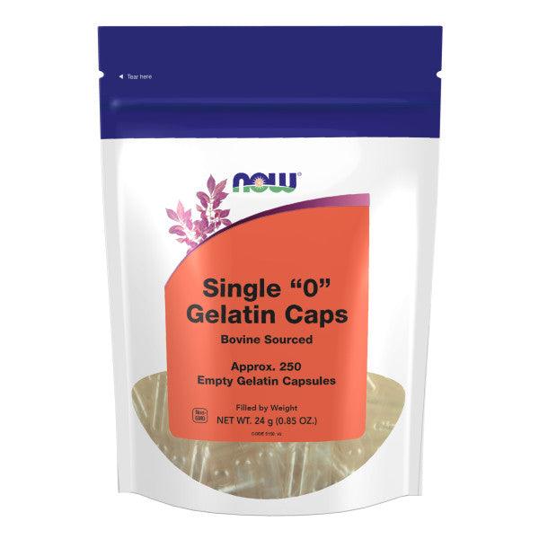 NOW Gelatin Size "0" 250 Capsules - 