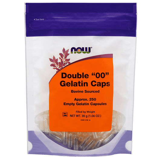 NOW Gelatin Size "00" 250 Capsules - 