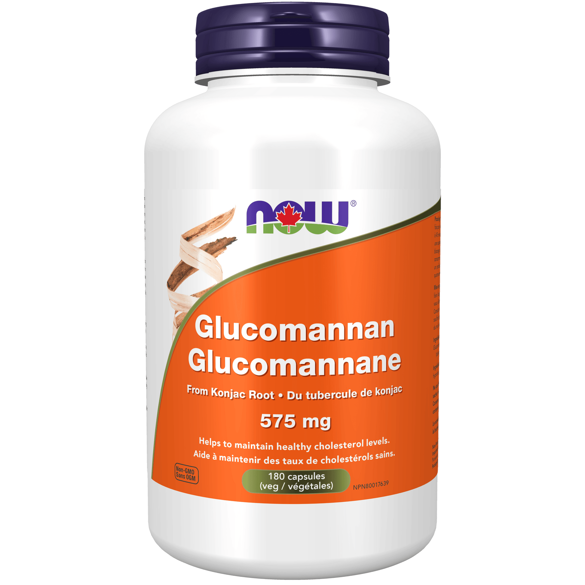 NOW Glucomannan 575mg 180 Capsules - 