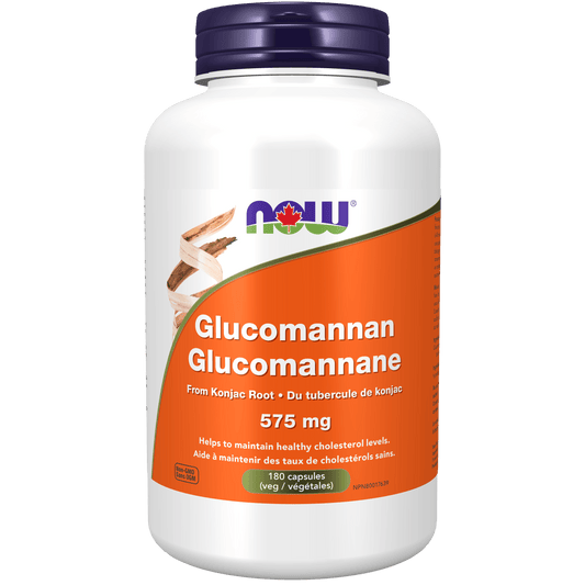 NOW Glucomannan 575mg 180 Capsules - 