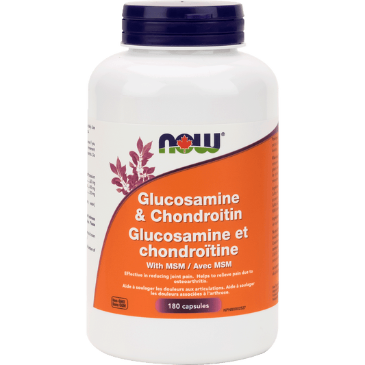 NOW Glucosamine, Chondroitin + MSM 180 Capsules - 