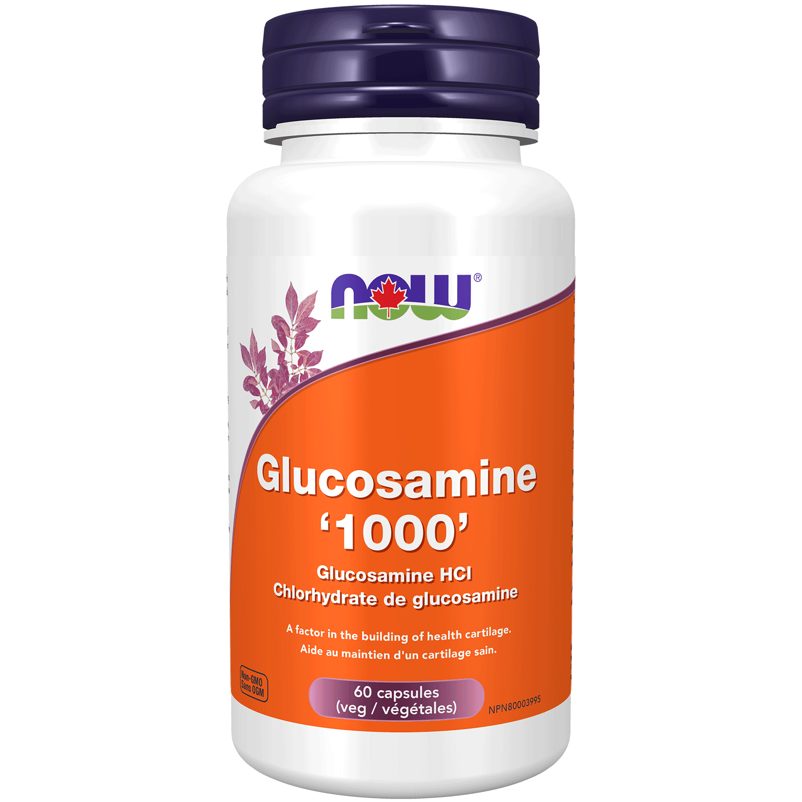 NOW Glucosamine HCL 1000mg 60 Veg Capsules - 