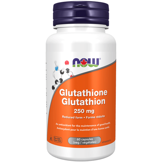 NOW Glutathione 250mg 60 Veg Capsules - 