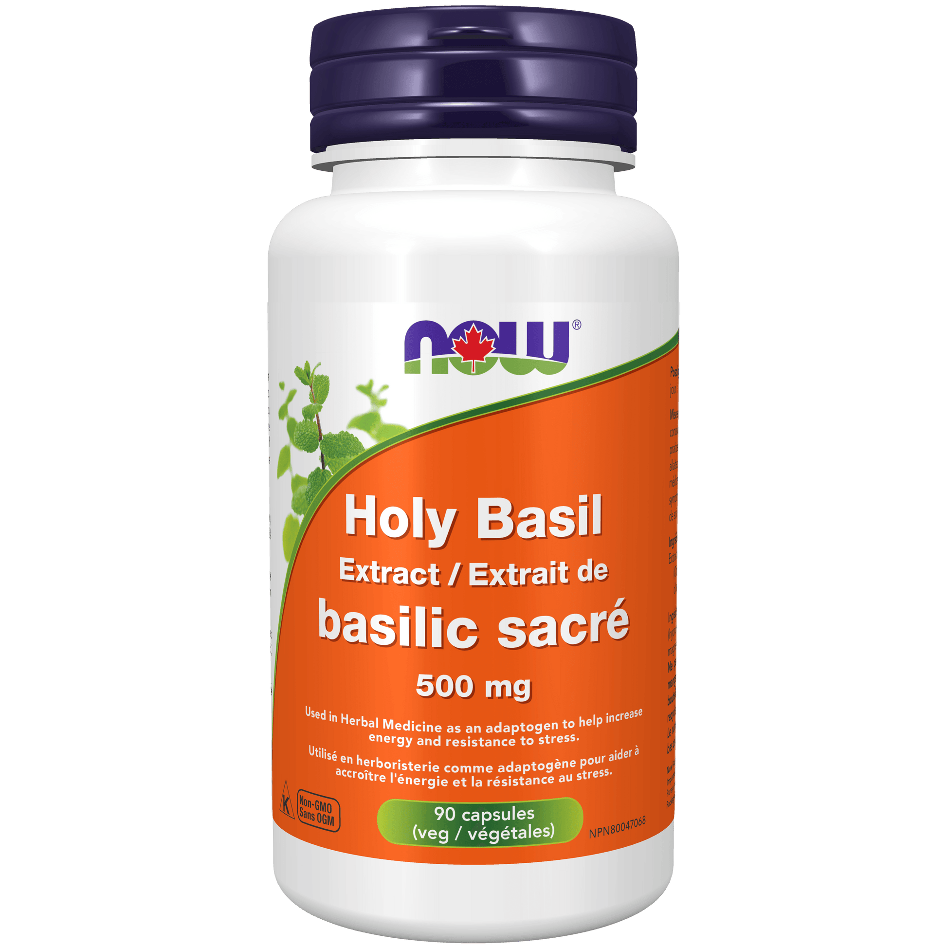 NOW Holy Basil 500mg 90 Veg Capsules - 