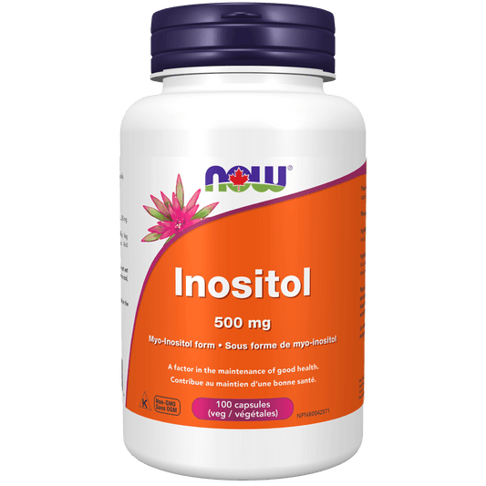 NOW Inositol 500mg 100 Veg Capsules - 