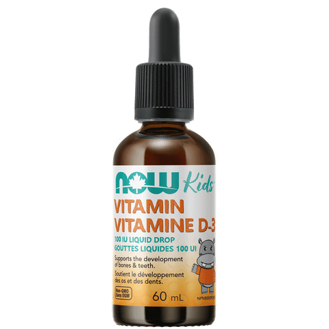 NOW Kids Vit D-3 Liquid Drops 100IU / drop 60mL