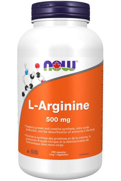 NOW L-Arginine 500mg 250 Capsules - 