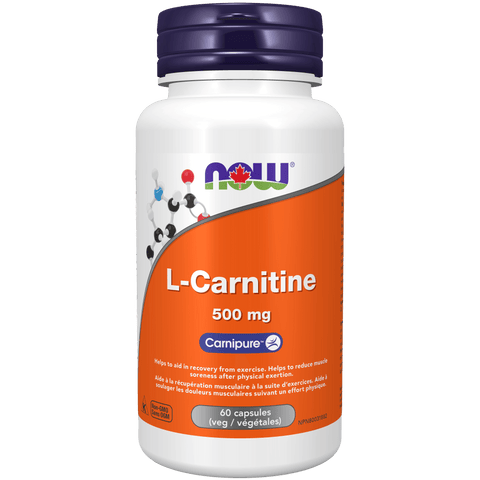 NOW L-Carnitine 500mg 60 Veg Capsules