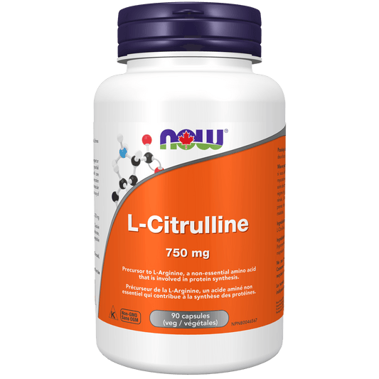 NOW L-Citrulline 750mg 90 Veg Capsules - 
