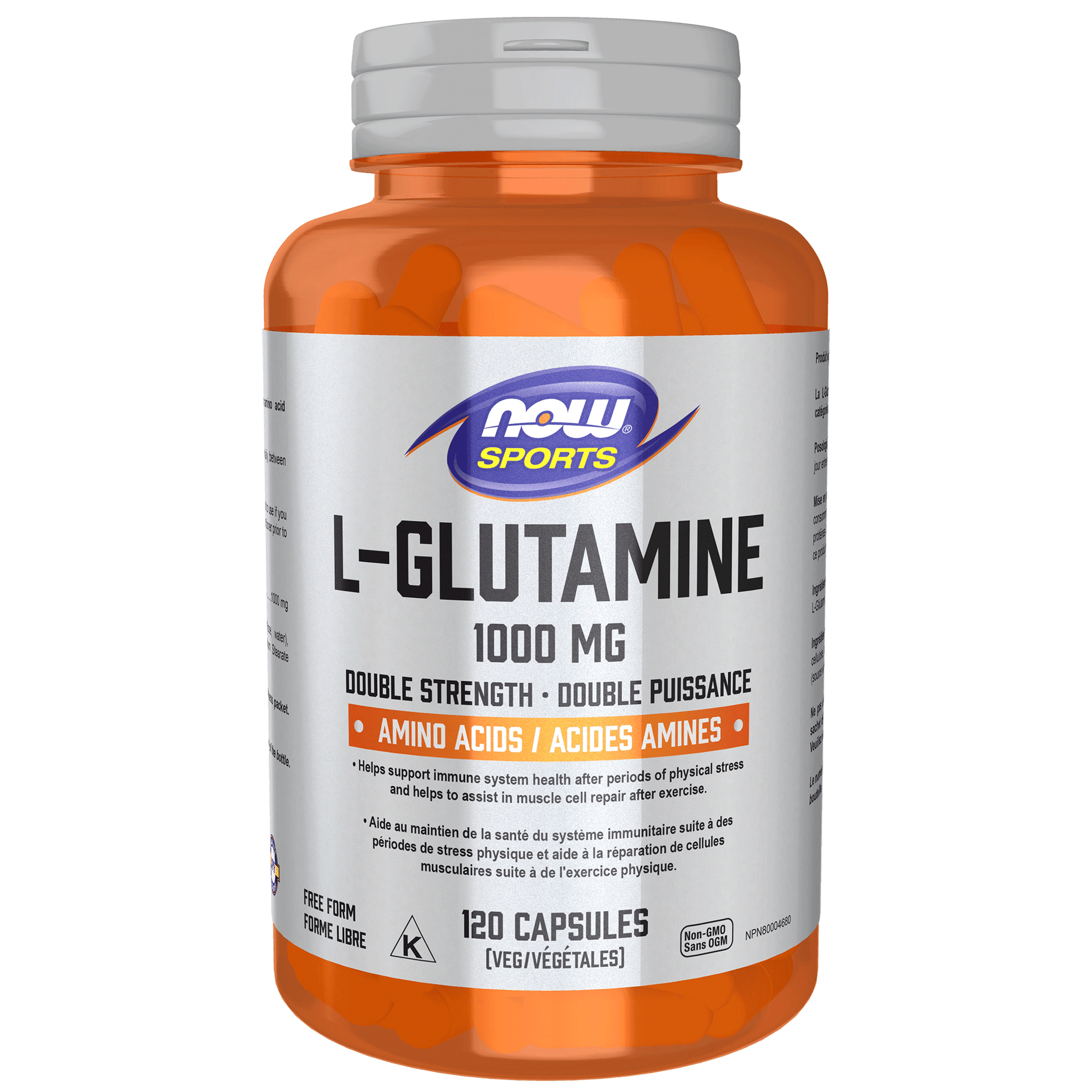 NOW L-Glutamine 1000mg Free Form 120 Capsules - 