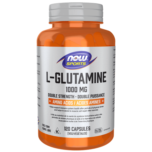 NOW L-Glutamine 1000mg Free Form 120 Capsules - 