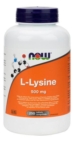 NOW L-Lysine 500mg 250 Tablets - 