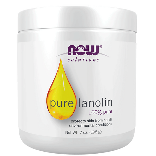 NOW Lanolin, 100% Pure (Hexane-Free) 198mL - 