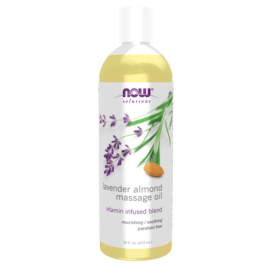 NOW Lavender-Almond Massage Oil 473mL - 