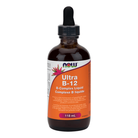 NOW Liquid B-12, Ultra B-Complex (5,000mcg) 118mL - 