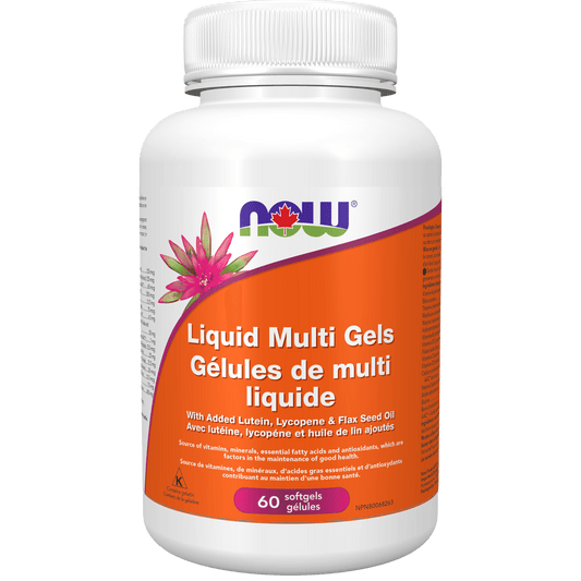 NOW Liquid Multi Gels with Flax Oil 60 Softgels - 