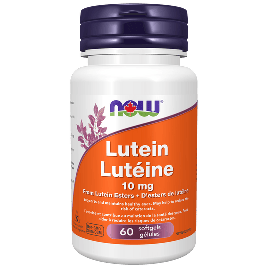 NOW Lutein 10mg (from Lutein Esters) 60 Softgels - 