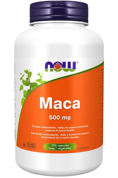 NOW Maca 500mg 250 Veg Capsules - 