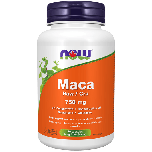 NOW Maca 6:1 Extract 750mg 90 Veg Capsules - 