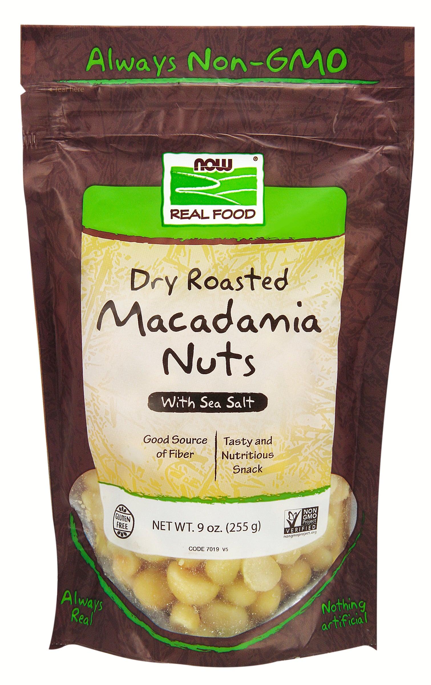 NOW Macadamia Nuts, Roasted & Salted 255g - 