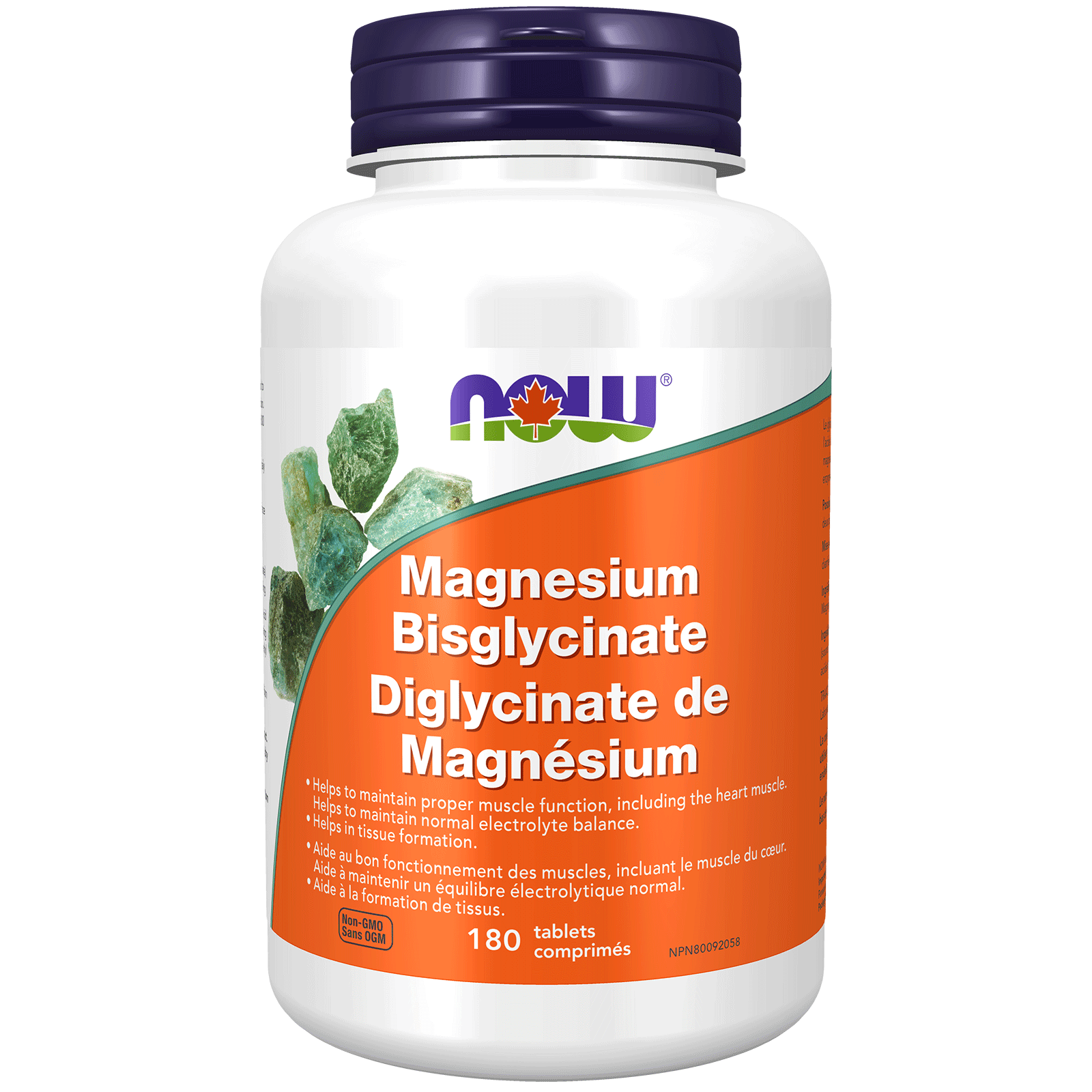 NOW Magnesium Bisglycinate 100mg 180 Tablets - 
