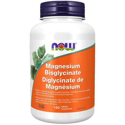 NOW Magnesium Bisglycinate 100mg 180 Tablets - 