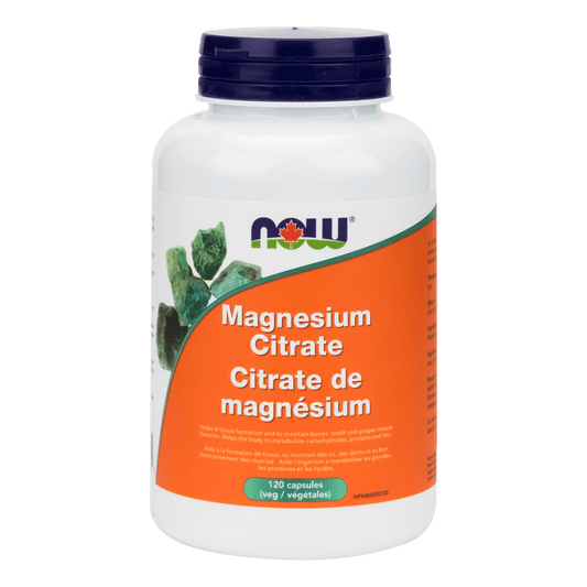 NOW Magnesium Citrate 133mg 120 Veg Capsules - 