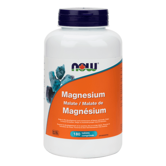NOW Magnesium Malate 180 Tablets - 