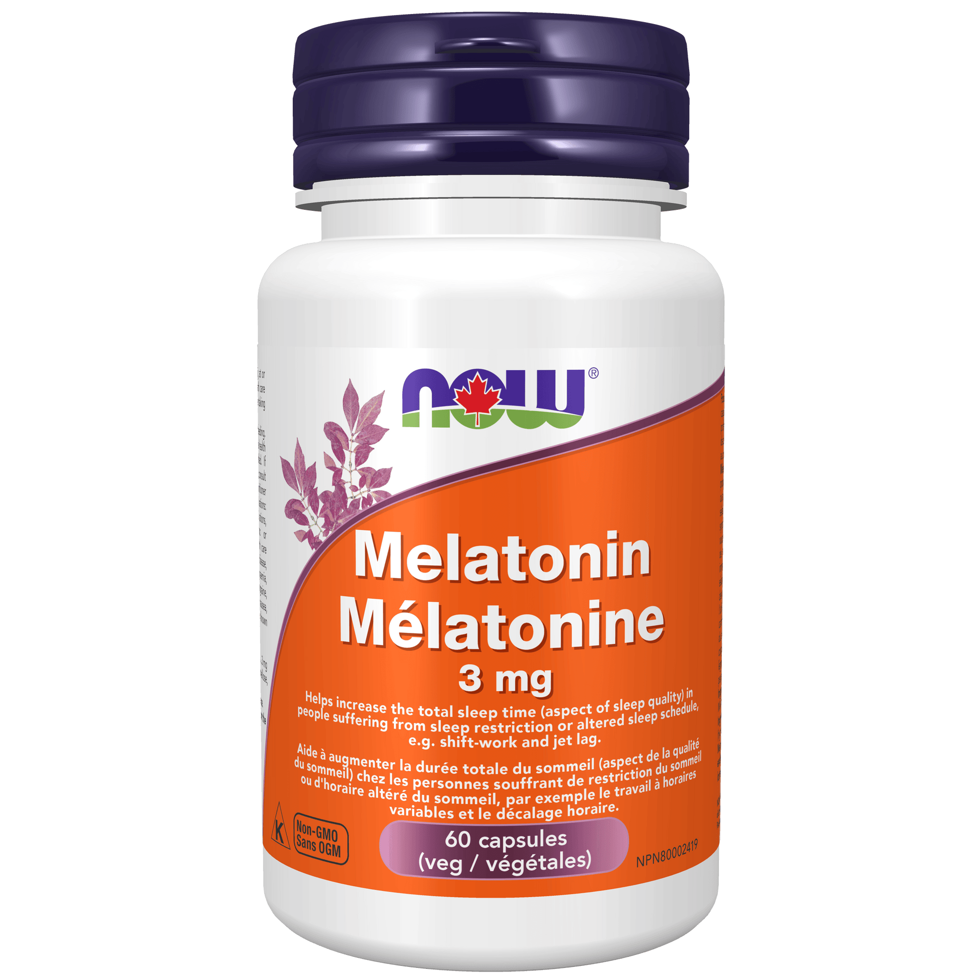 NOW Melatonin 3mg 60 Veg Capsules - 