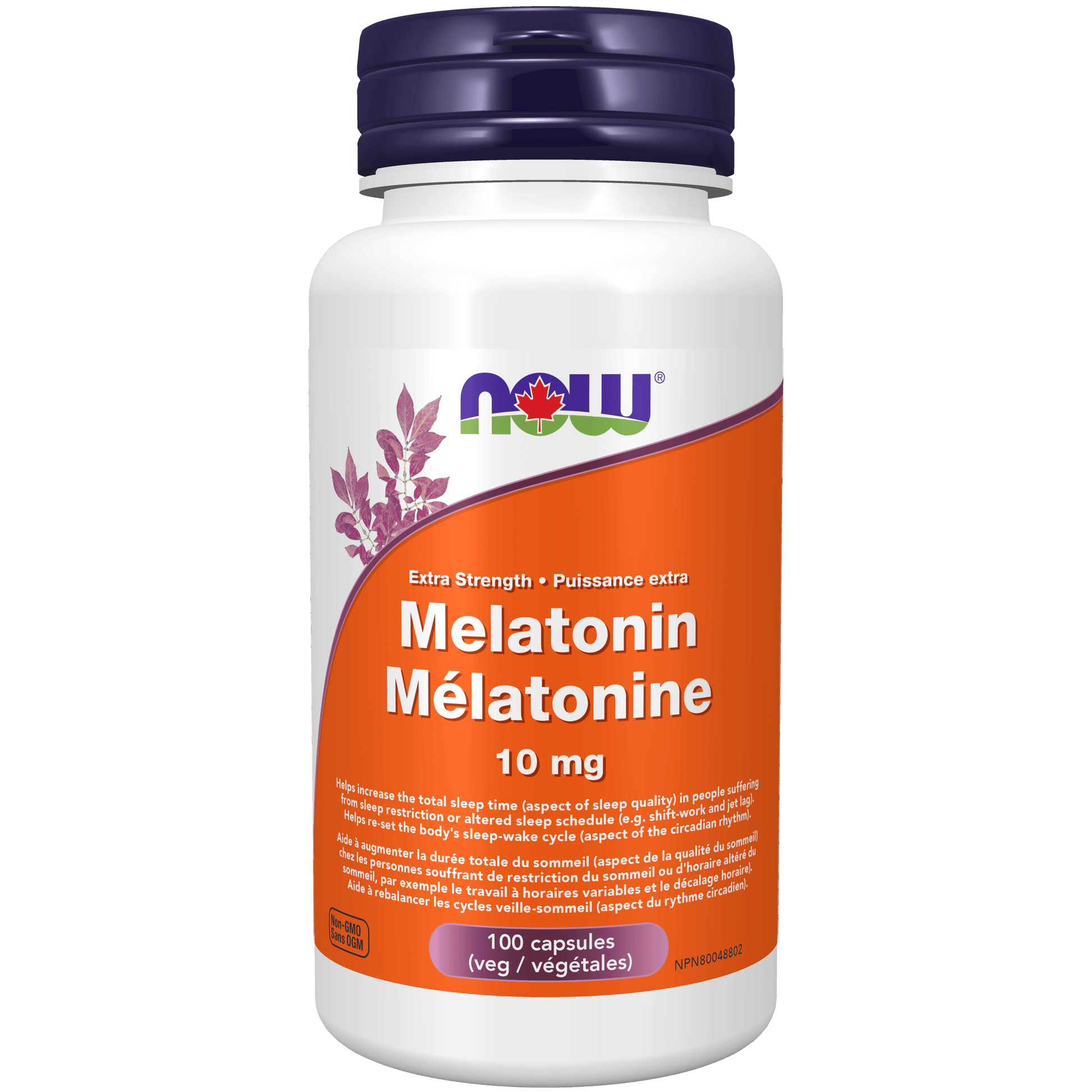 NOW Melatonin Extra Strength 10mg 100 Veg Capsules - 