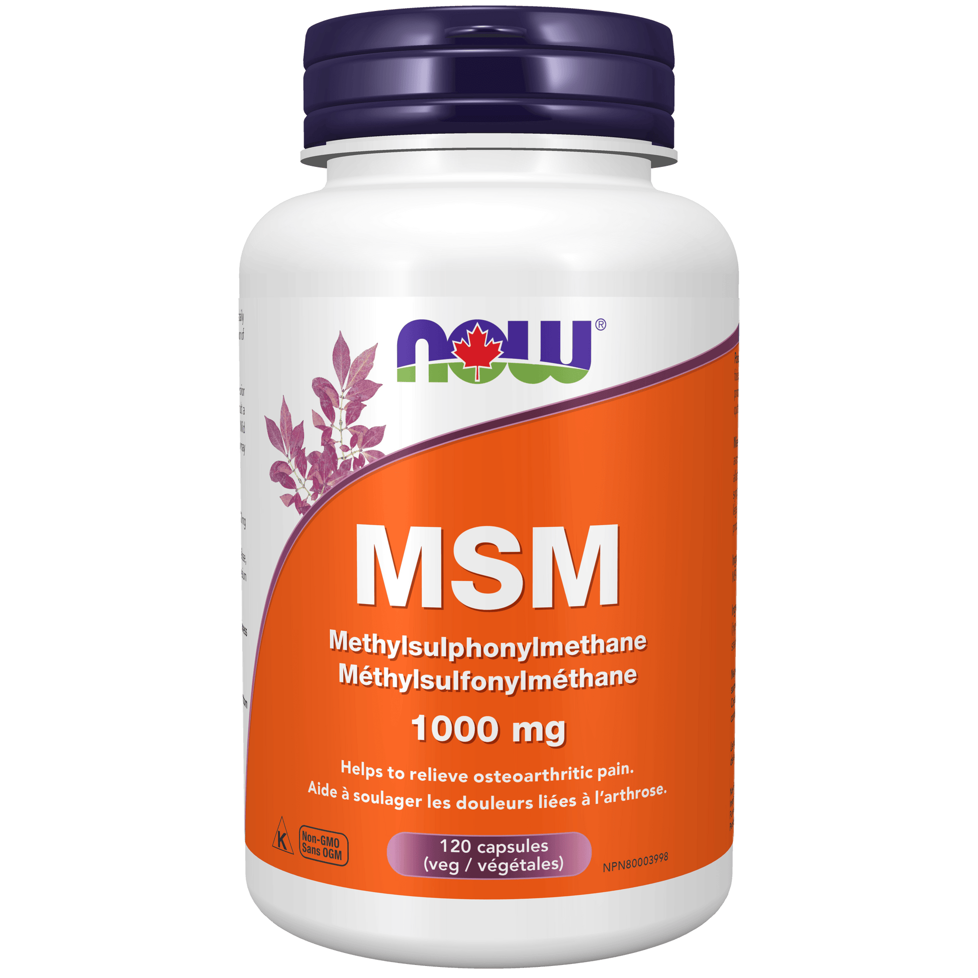 NOW MSM 1000mg 120 Capsules - 