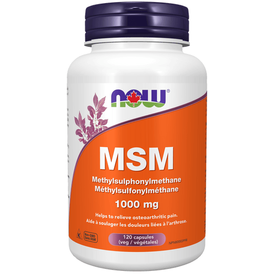 NOW MSM 1000mg 120 Capsules - 