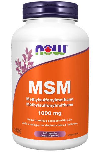 NOW MSM 1000mg 240 Capsules - 